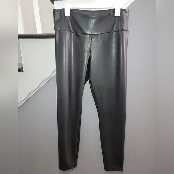 RACHEL ZOE Women's Black Faux Leather Skinny Pants Legging 12 Sleek Trendy - Picture 2 of 6